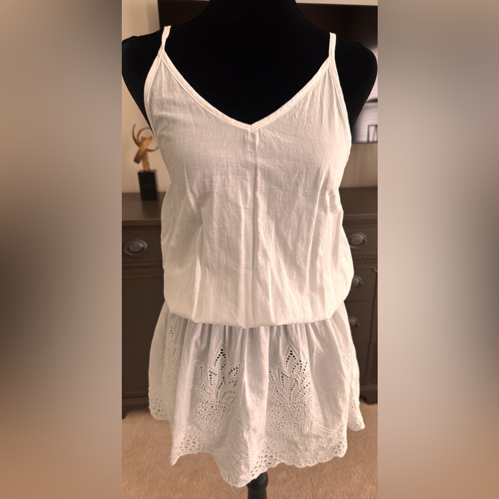 Bono eyelet pineapple cotton dress white